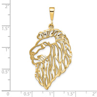 Load image into Gallery viewer, 10k Solid Diamond-cut Lions Head Charm
