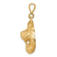 Load image into Gallery viewer, 10K Solid Polished Tiger Head Charm
