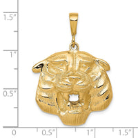 Load image into Gallery viewer, 10K Solid Polished Tiger Head Charm
