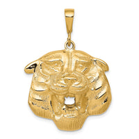 Load image into Gallery viewer, 10K Solid Polished Tiger Head Charm
