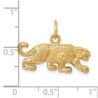 Load image into Gallery viewer, 10k Solid Satin Small Leopard Charm
