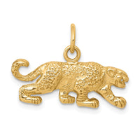 Load image into Gallery viewer, 10k Solid Satin Small Leopard Charm
