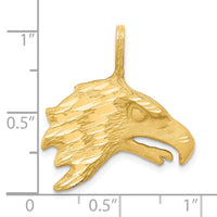 Load image into Gallery viewer, 10k Solid Diamond-cut Eagle Head Charm
