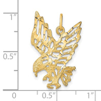 Load image into Gallery viewer, 10k Solid Diamond-cut Eagle Charm
