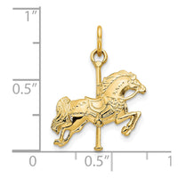 Load image into Gallery viewer, 10k Solid Carousel Horse Charm
