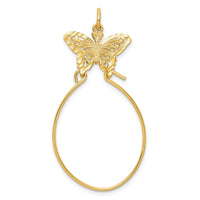 Load image into Gallery viewer, 10k Filigree Butterfly Charm Holder

