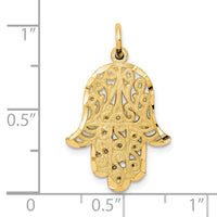 Load image into Gallery viewer, 10k Filigree Chamseh Charm
