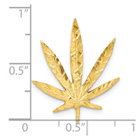 Load image into Gallery viewer, 10k Solid Satin Leaf Charm
