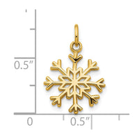 Load image into Gallery viewer, 10k Solid Polished Snowflake Charm
