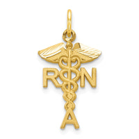 Load image into Gallery viewer, 10k Solid Registered Nurse Charm
