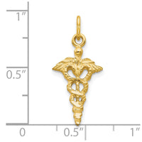 Load image into Gallery viewer, 10k Solid Caduceus Charm
