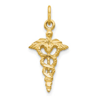 Load image into Gallery viewer, 10k Solid Caduceus Charm
