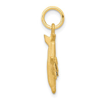 Load image into Gallery viewer, 10k Solid Satin Airplane Charm
