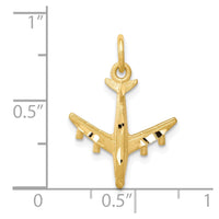 Load image into Gallery viewer, 10k Solid Satin Airplane Charm
