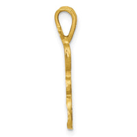 Load image into Gallery viewer, 10k Diamond-cut Grooved Initial A Charm
