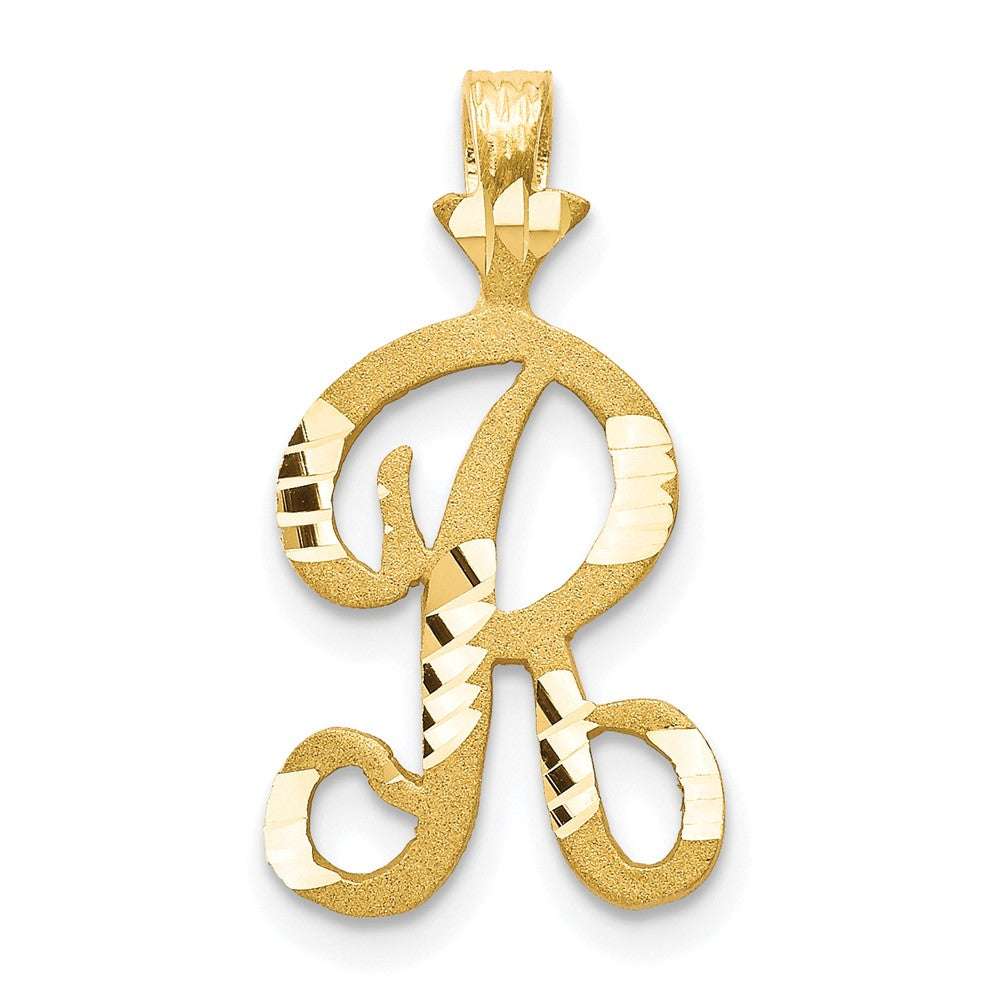 10k Initial R Pendant