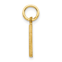Load image into Gallery viewer, 10K Satin Diamond-cut Initial A Charm
