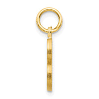 Load image into Gallery viewer, 10K Satin Diamond-cut Initial B Charm
