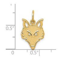 Load image into Gallery viewer, 10k Solid Flat Back Small Fox Head Charm
