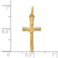 Load image into Gallery viewer, 10k Solid Satin Polished Cross Charm
