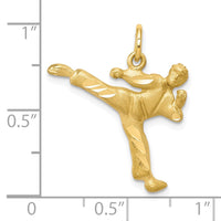 Load image into Gallery viewer, 10k Solid Karate Person Charm
