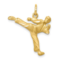 Load image into Gallery viewer, 10k Solid Karate Person Charm
