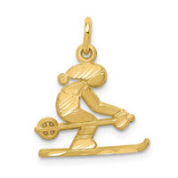 Load image into Gallery viewer, 10k Diamond-cut Skier Charm
