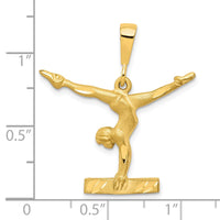 Load image into Gallery viewer, 10k Solid Gymnast Charm
