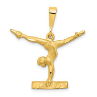 Load image into Gallery viewer, 10k Solid Gymnast Charm
