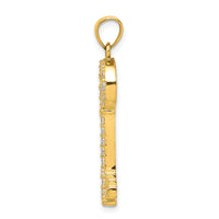 Load image into Gallery viewer, 10k CZ Key Pendant
