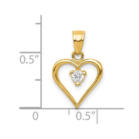 Load image into Gallery viewer, 10k CZ Heart Charm
