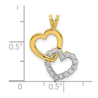 Load image into Gallery viewer, 10k CZ Heart Pendant
