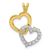 Load image into Gallery viewer, 10k CZ Heart Pendant
