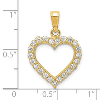 Load image into Gallery viewer, 10k CZ Heart Pendant
