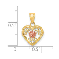 Load image into Gallery viewer, 10k Two-tone Small Heart Charm
