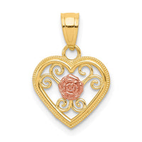Load image into Gallery viewer, 10k Two-tone Small Heart Charm
