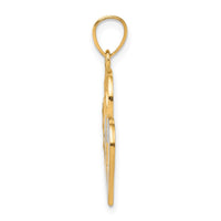 Load image into Gallery viewer, 10K w/Rhodium Double Heart Pendant
