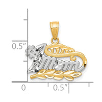 Load image into Gallery viewer, 10K w/Rhodium #1 MOM Charm

