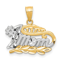 Load image into Gallery viewer, 10K w/Rhodium #1 MOM Charm
