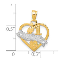 Load image into Gallery viewer, 10k w/Rhodium #1 WIFE Heart Charm
