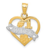 Load image into Gallery viewer, 10k w/Rhodium #1 WIFE Heart Charm
