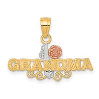 Load image into Gallery viewer, 10K Two-Tone w/White Rhodium #1 GRANDMA Charm
