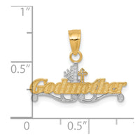 Load image into Gallery viewer, 10K w/Rhodium #1 GODMOTHER Charm
