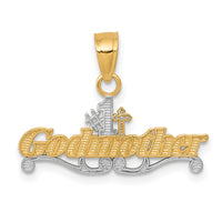 Load image into Gallery viewer, 10K w/Rhodium #1 GODMOTHER Charm

