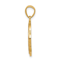 Load image into Gallery viewer, 10K Two-tone w/White Rhodium Sweet 15 ANOS Oval Pendant
