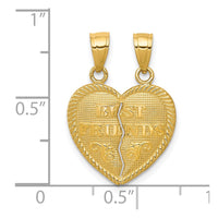 Load image into Gallery viewer, 10K BEST FRIENDS Break-A-Part Heart Pendant
