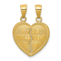 Load image into Gallery viewer, 10K BEST FRIENDS Break-A-Part Heart Pendant
