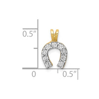 Load image into Gallery viewer, 10k Small CZ Horseshoe Charm
