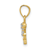 Load image into Gallery viewer, 10K w/ Rhodium CZ Dragonfly Charm
