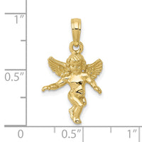 Load image into Gallery viewer, 10k  3D Polished Solid Angel Pendant
